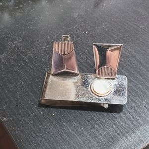 Art Deco Cufflinks and Money clip